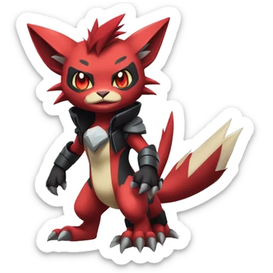  Kawaii Edgy Cool Beautiful Guilmon-Torracat-Zoroark full body sticker