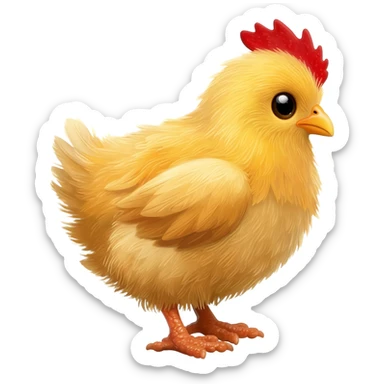 a baby chicken sticker