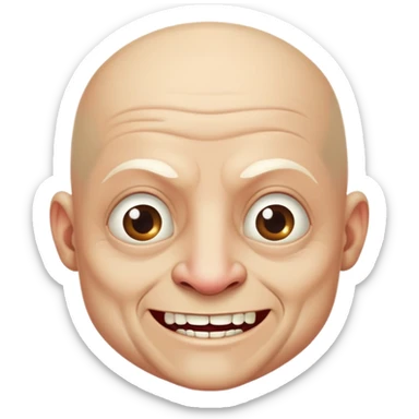The bald toothless alcoholic sticker