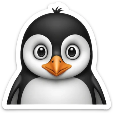 Emotional penguin sticker