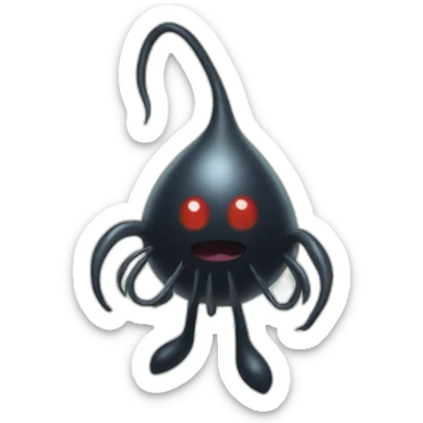 creepy wisp-like black pikmin sticker