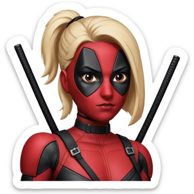 female deadpool from Deadpool & Wolverine movie sticker