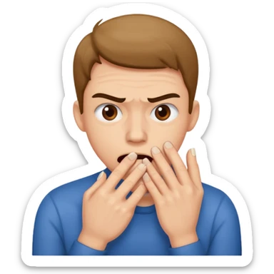 Bite nails. Nervous. sticker