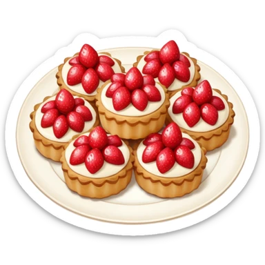 Postres de fresas y  nuez sticker