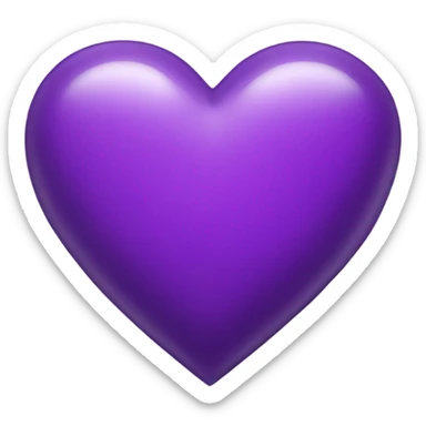 Clear Purple Heart sticker