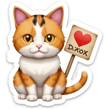 cat holding sign that reads IDK sticker