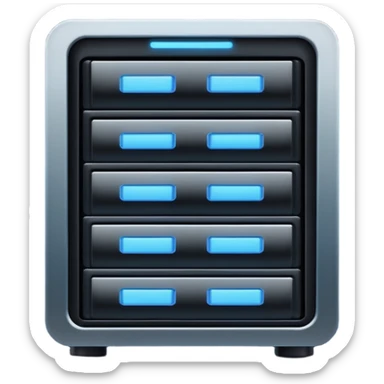 dark data server simple and mordern rack 2.5d icon  sticker