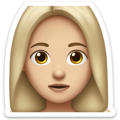  White girl ashamed of herself of hiding face in hands sticker