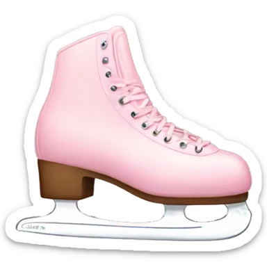 pastel pink ice skates sticker