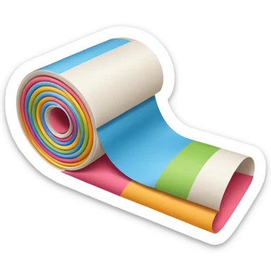 a poster, rolled up vertically sticker