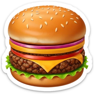 burger meat only sticker
