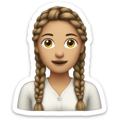 Braids woman call sticker