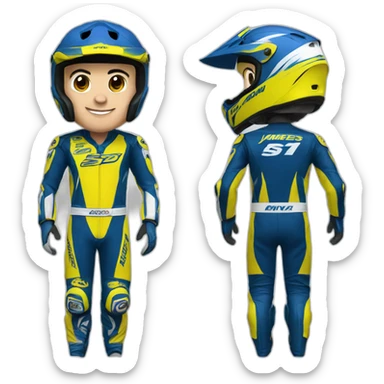 James stewart in motocross suit sticker