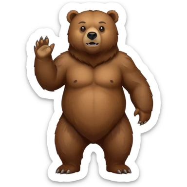 Grizzly bear sticker