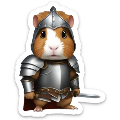 guinea pig knight sticker