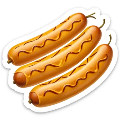 mustard sausage  sticker