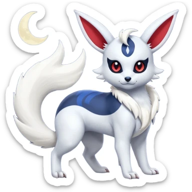 Umbreon-Absol-Minccino-Zangoose-fusion-hybrid-creature  sticker