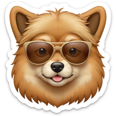 Dog wearing some shade sticker