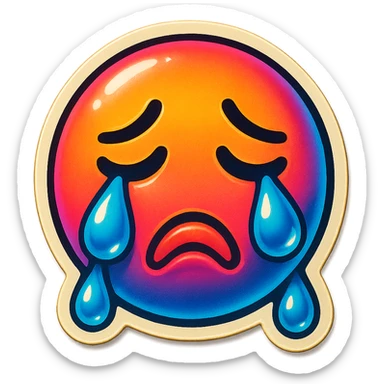 Crying Tears rolling down face 
Mouth Pout sticker