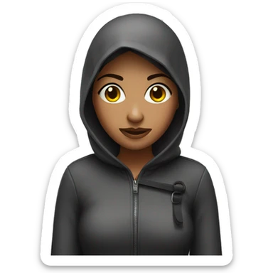 girl thief with eye band  sticker