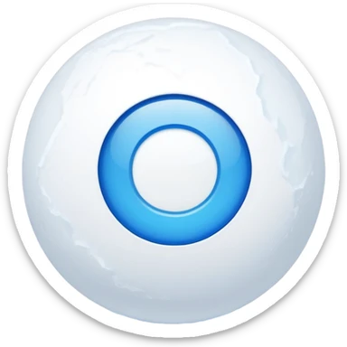 Snowball with blue outline , with the word book inside sticker