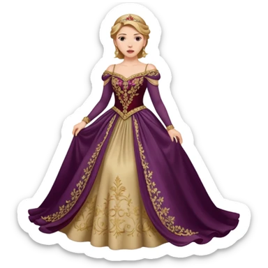 Scarlett Johansson in a princess dress sticker