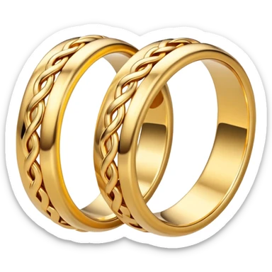Wedding rings with brilliant  sticker