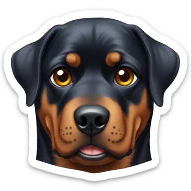 Rottweiler with shampoo on his head  sticker