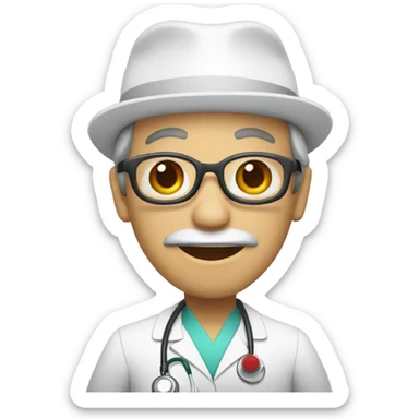 Singe docteur sticker