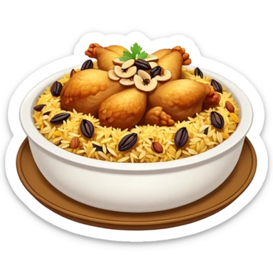 chicken biryani with dry fruits sticker
