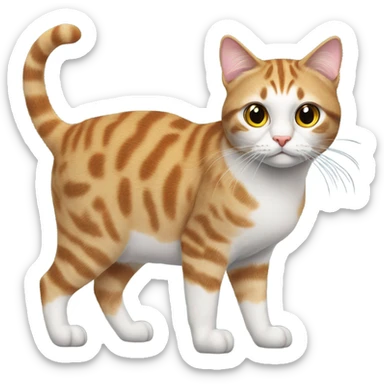 realistic cat staring at viewer sticker