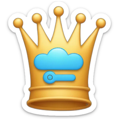 Crown like wifi symbol sticker