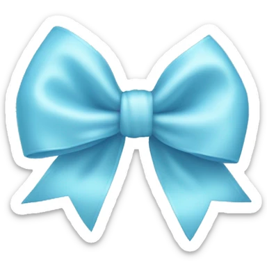 baby blue bow  sticker