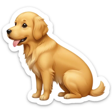 Dog pooping sticker