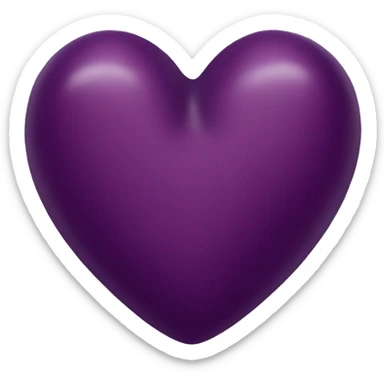 Emoji heart plum colored sticker