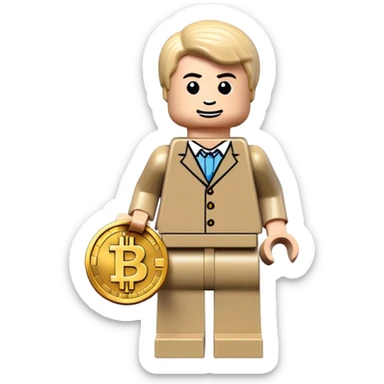 lego homme bitcoin sticker