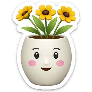 vaso branco sem flores sticker