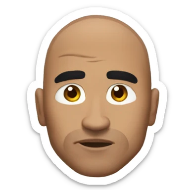 The Rock with raised eye brow  sticker