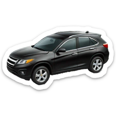 Black crossover car sticker