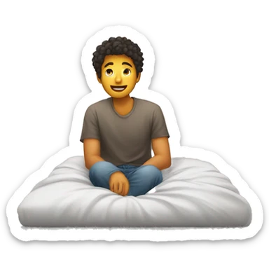 A student waking up in his hostel  sticker