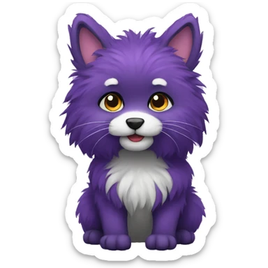 Purple furry sticker