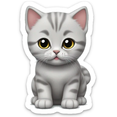 Cute British shorthair kitten  sticker