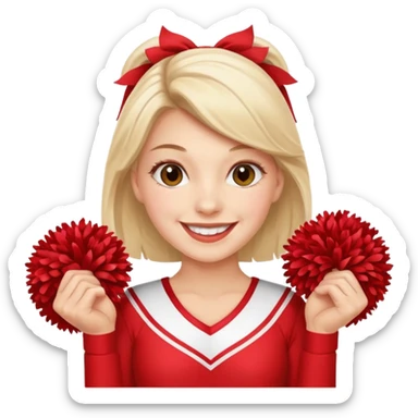 create an emoji of a cheerleader head to foot sticker