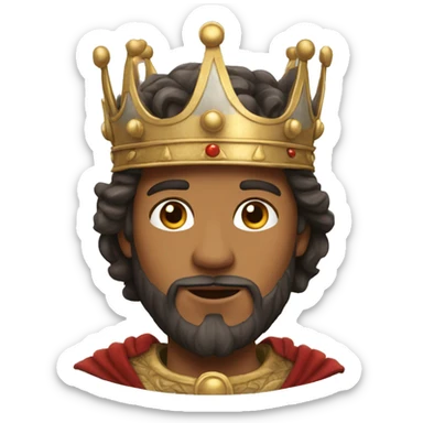 King peter from Narnia with crown on his head sticker