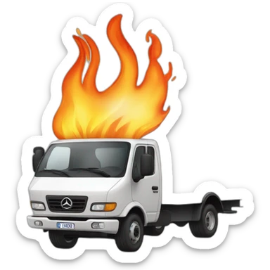 camion portant la flamme olympique sticker