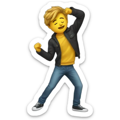 Homme faisant un dab sticker