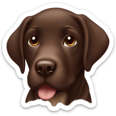 Chocolate Labrador Puppy sticker