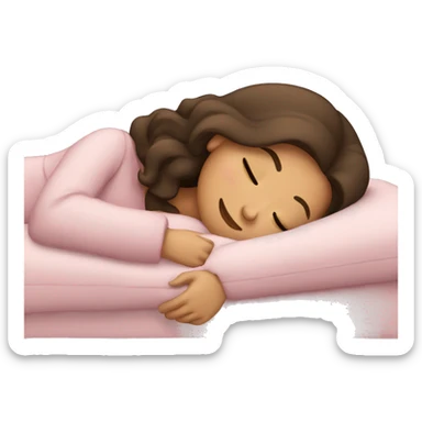 Brunette girl sleeping sticker