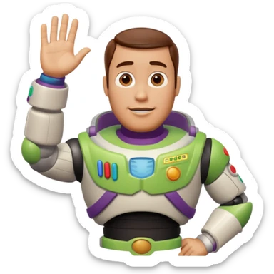 buzz lightyear mano arriba  sticker