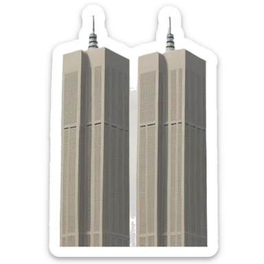 twin towers smiling sticker